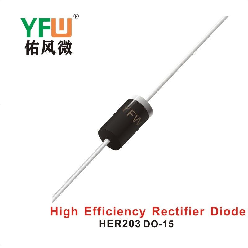 HER203   DO-15  Diodos de alta eficiencia Yfw youfeng Weiyuan Factory