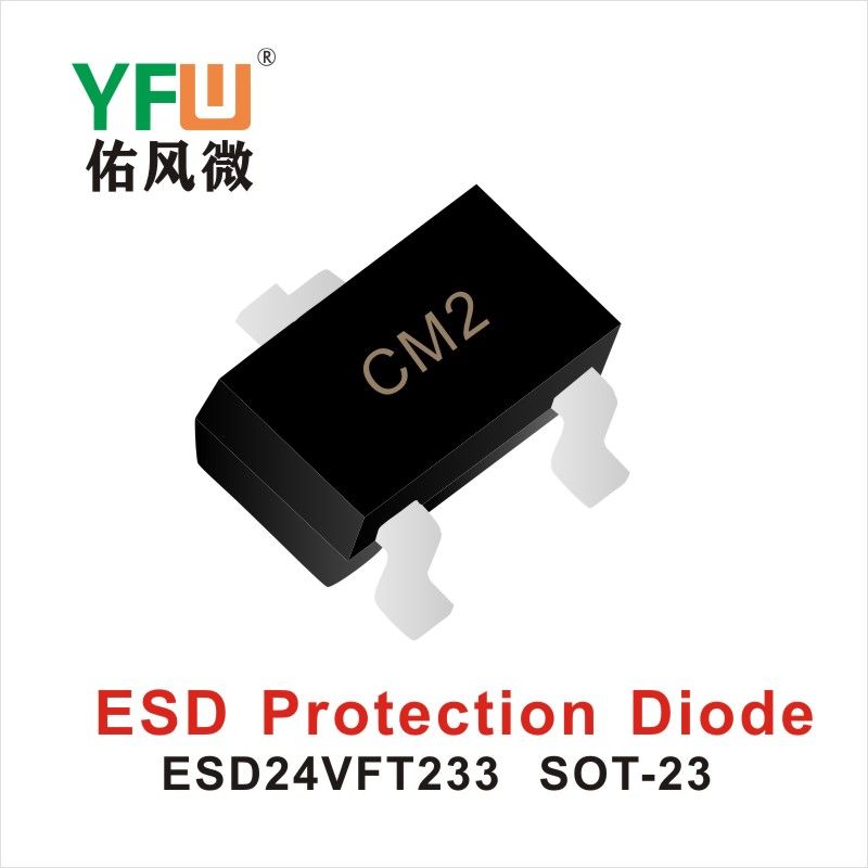 ESD24VFT233    SOT-23   Diodos de protección estática  Yfw youfeng Weiyuan Factory