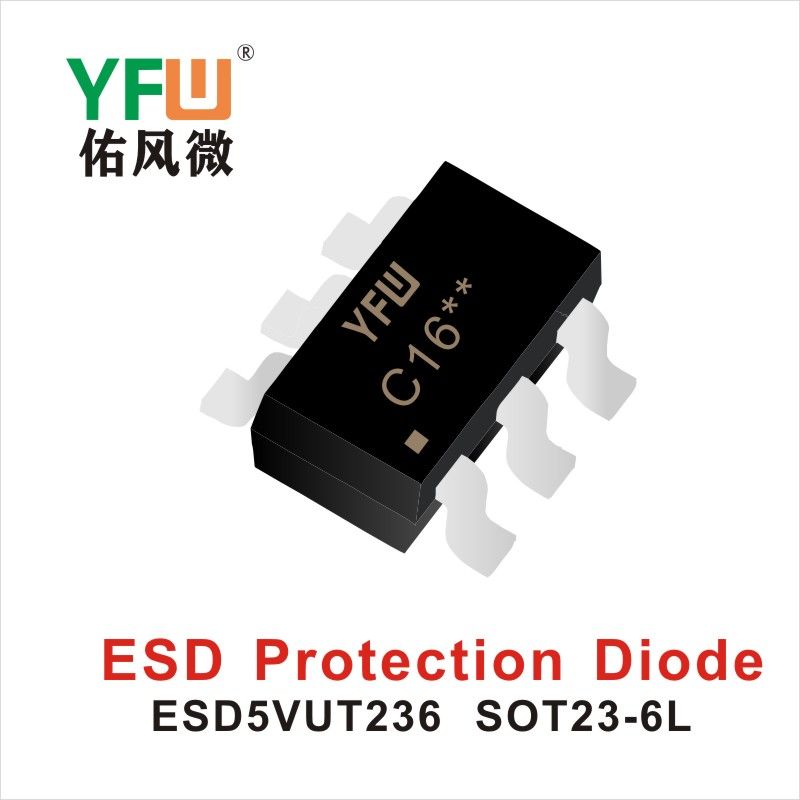 ESD5VUT236   SOT23-6   Diodos de protección estática  Yfw youfeng Weiyuan Factory